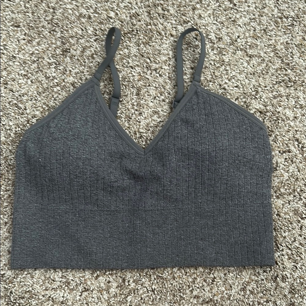 Auden Charcoal Ribbed Bra